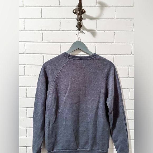 Sweetees - Mother Hustler - fleece sweater - Heather Blue w Silver Glitter sz M - Picture 7 of 7